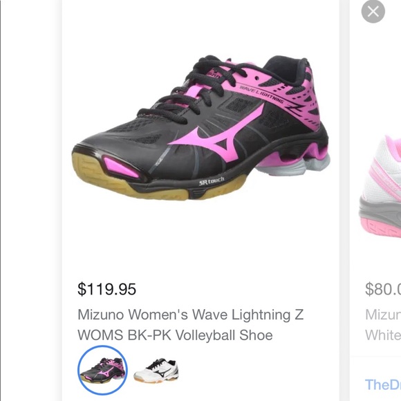 Mizuno Women’s Wave Lightning ZWOMS BK-PK Volleyball Shoe - Picture 4 of 6